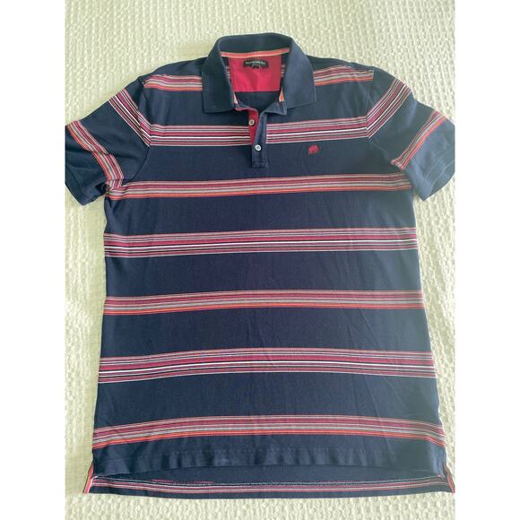 Banana Republic Mens Polo Shirt Short Sleeve Striped Casual Top Size XL Tall - Picture 3 of 9